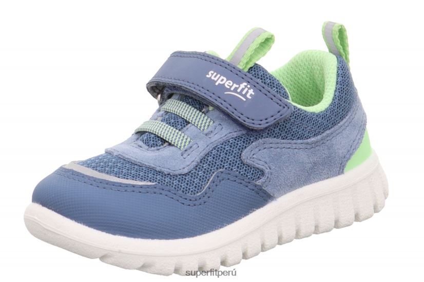 educación física Superfit bebés sport7 mini - zapatillas bajas con cierre de velcro azul/verde claro V06L24329 zapatillas bajas