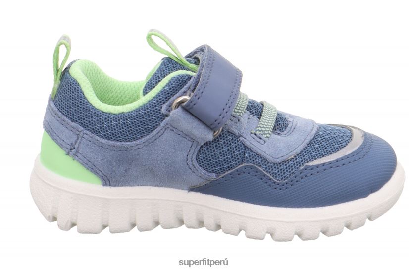 educación física Superfit bebés sport7 mini - zapatillas bajas con cierre de velcro azul/verde claro V06L24329 zapatillas bajas