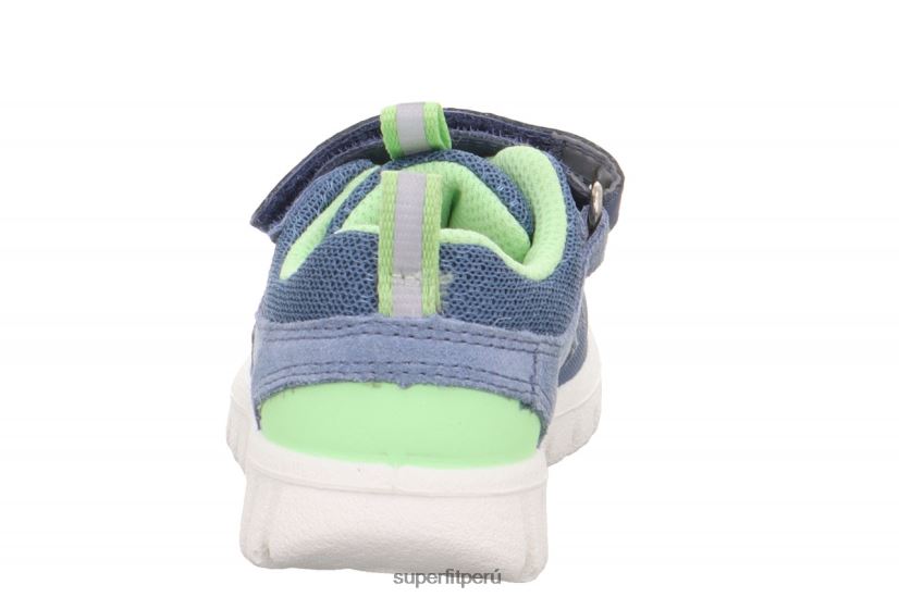 educación física Superfit bebés sport7 mini - zapatillas bajas con cierre de velcro azul/verde claro V06L24329 zapatillas bajas