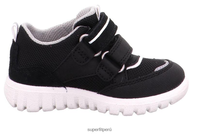 educación física Superfit bebés sport7 mini - zapatillas bajas con cierre de velcro blanco negro V06L24360 zapatillas bajas