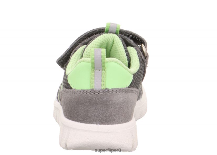 educación física Superfit bebés sport7 mini - zapatillas bajas con cierre de velcro gris claro/verde claro V06L24361 zapatillas bajas