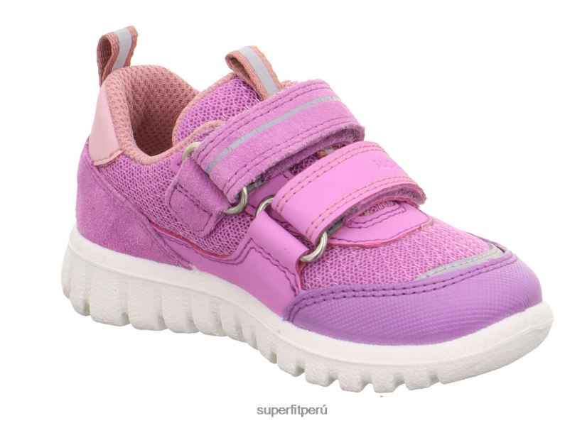 educación física Superfit bebés sport7 mini - zapatillas bajas con cierre de velcro morado/rosa V06L24338 zapatillas bajas