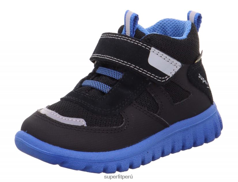 educación física Superfit bebés sport7 mini - zapatillas bajas con cierre de velcro negro/azul claro V06L24380 zapatillas bajas