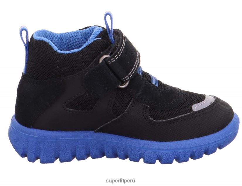 educación física Superfit bebés sport7 mini - zapatillas bajas con cierre de velcro negro/azul claro V06L24380 zapatillas bajas