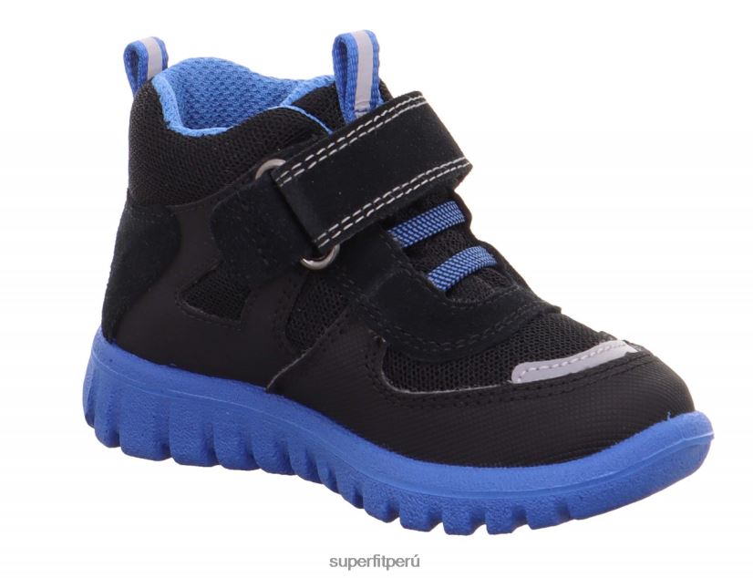 educación física Superfit bebés sport7 mini - zapatillas bajas con cierre de velcro negro/azul claro V06L24380 zapatillas bajas