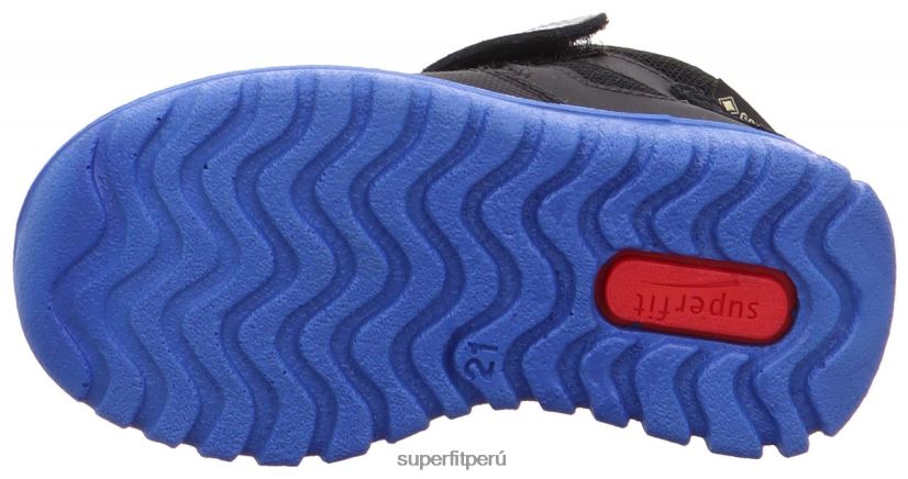educación física Superfit bebés sport7 mini - zapatillas bajas con cierre de velcro negro/azul claro V06L24380 zapatillas bajas