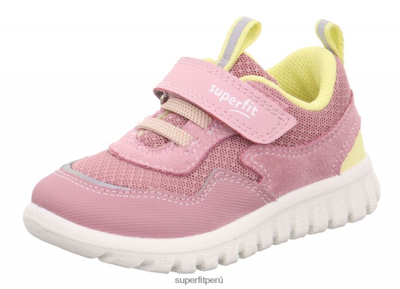 educación física Superfit bebés sport7 mini - zapatillas bajas con cierre de velcro rosa/amarillo V06L24290 zapatillas bajas