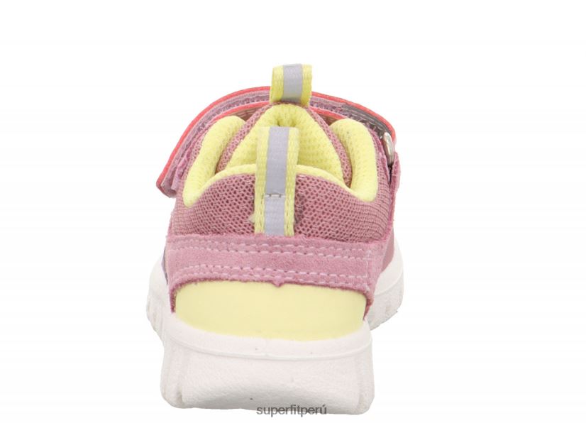 educación física Superfit bebés sport7 mini - zapatillas bajas con cierre de velcro rosa/amarillo V06L24290 zapatillas bajas