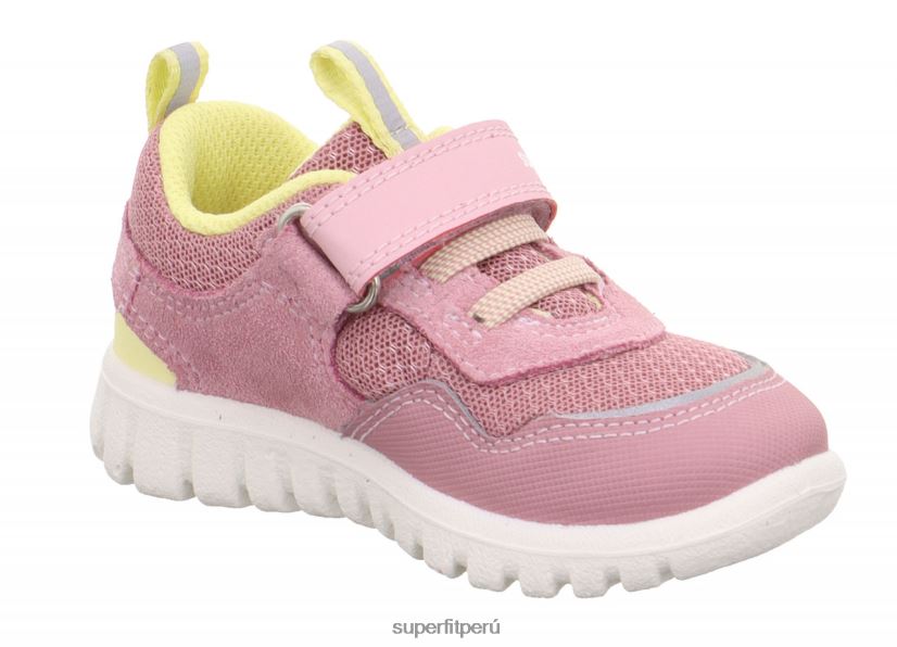 educación física Superfit bebés sport7 mini - zapatillas bajas con cierre de velcro rosa/amarillo V06L24290 zapatillas bajas