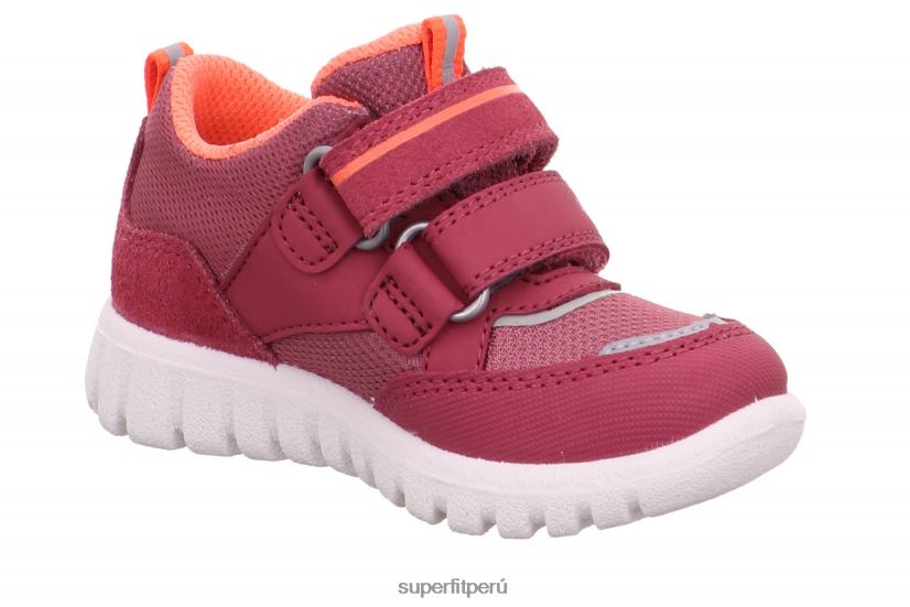 educación física Superfit bebés sport7 mini - zapatillas bajas con cierre de velcro rosa/naranja V06L24322 zapatillas bajas