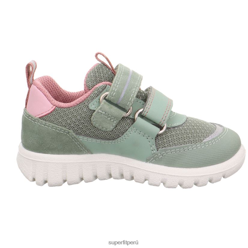 educación física Superfit bebés sport7 mini - zapatillas bajas con cierre de velcro verde claro/rosa V06L24243 zapatillas bajas