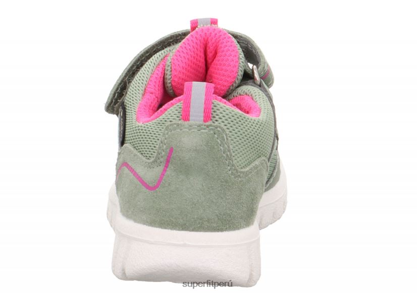 educación física Superfit bebés sport7 mini - zapatillas bajas con cierre de velcro verde claro/rosa V06L24267 zapatillas bajas