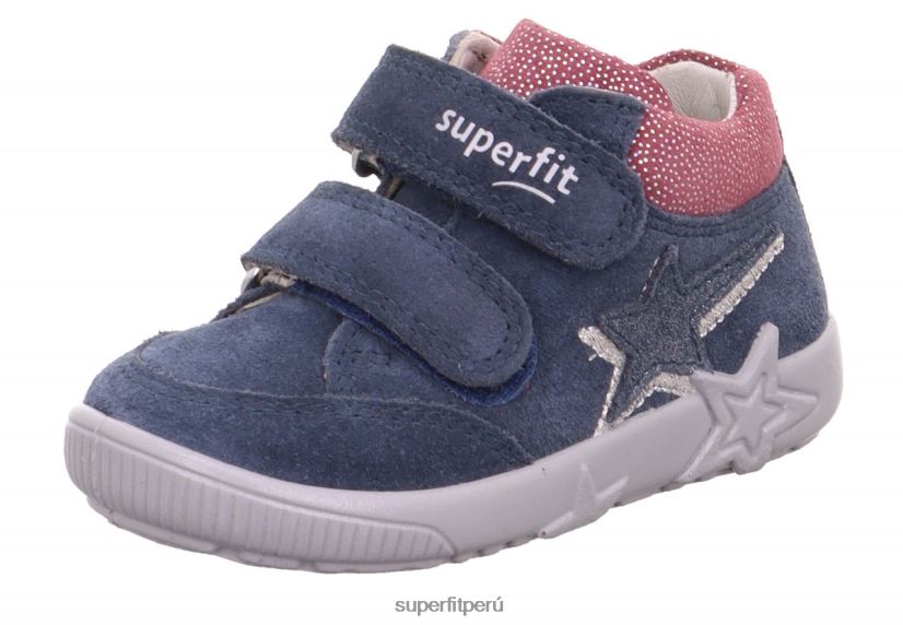 educación física Superfit bebés starlight - zapatillas bajas con cierre de velcro azul rosado V06L24386 zapatillas bajas