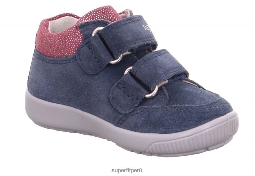 educación física Superfit bebés starlight - zapatillas bajas con cierre de velcro azul rosado V06L24386 zapatillas bajas