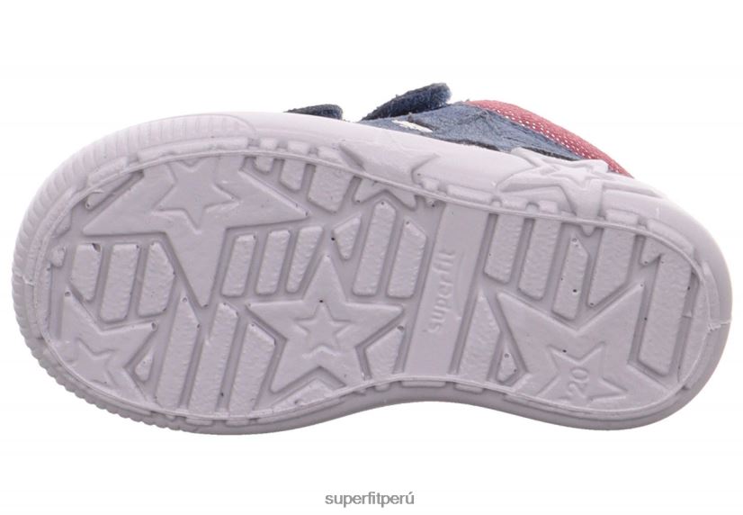 educación física Superfit bebés starlight - zapatillas bajas con cierre de velcro azul rosado V06L24386 zapatillas bajas