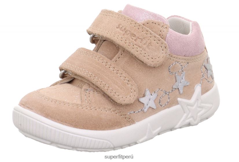 educación física Superfit bebés starlight - zapatillas bajas con cierre de velcro beis/rosa V06L24239 zapatillas bajas