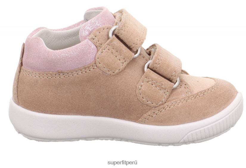 educación física Superfit bebés starlight - zapatillas bajas con cierre de velcro beis/rosa V06L24239 zapatillas bajas