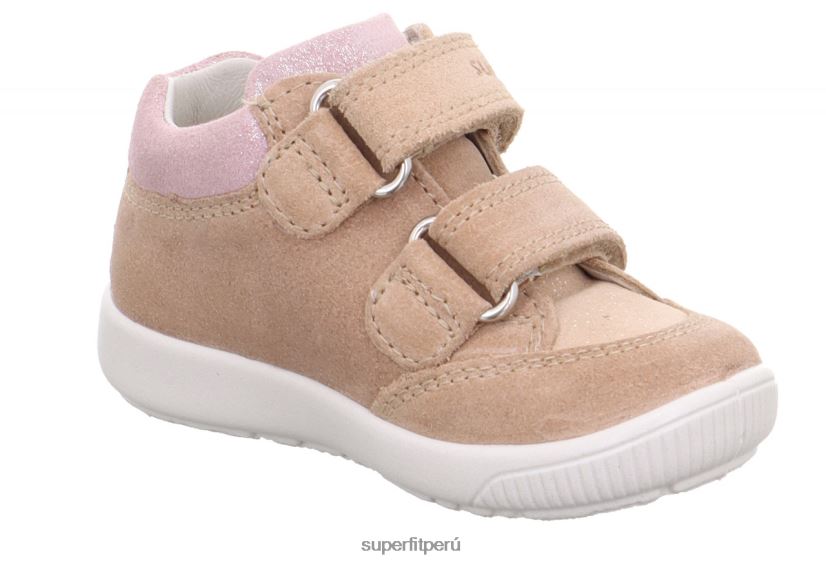 educación física Superfit bebés starlight - zapatillas bajas con cierre de velcro beis/rosa V06L24239 zapatillas bajas