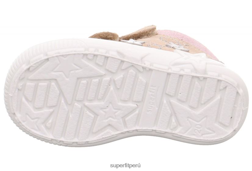 educación física Superfit bebés starlight - zapatillas bajas con cierre de velcro beis/rosa V06L24239 zapatillas bajas