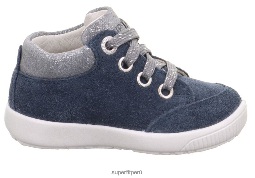 educación física Superfit bebés starlight - zapatillas bajas con cordones azul/gris claro V06L24288 zapatillas bajas