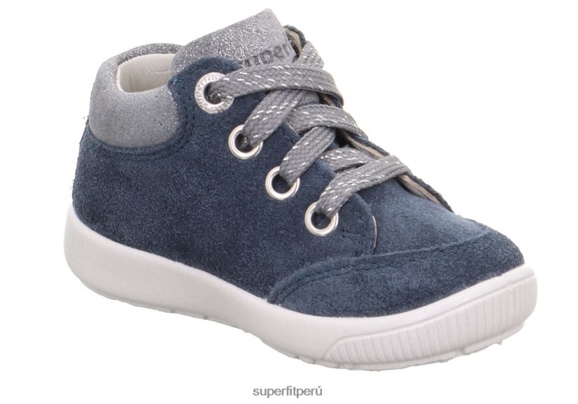 educación física Superfit bebés starlight - zapatillas bajas con cordones azul/gris claro V06L24288 zapatillas bajas