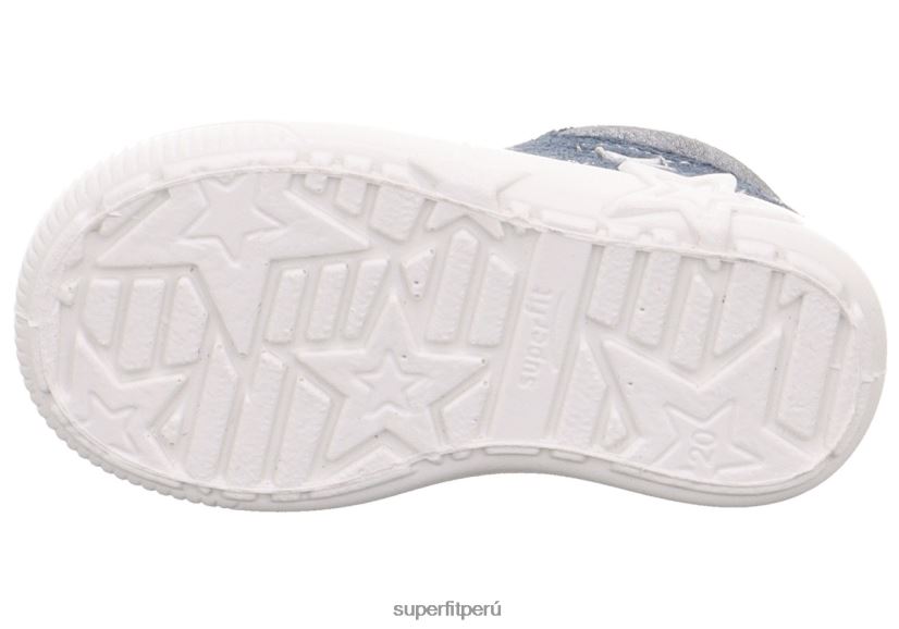 educación física Superfit bebés starlight - zapatillas bajas con cordones azul/gris claro V06L24288 zapatillas bajas