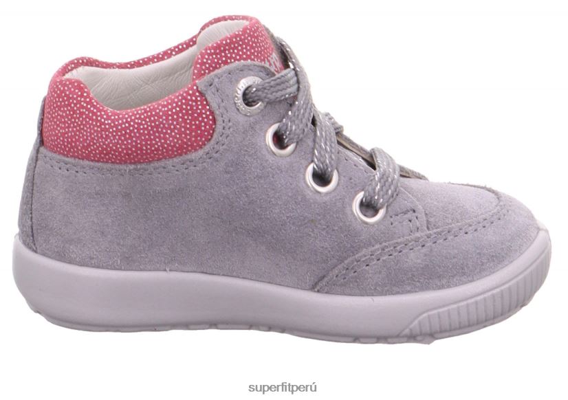 educación física Superfit bebés starlight - zapatillas bajas con cordones gris claro/morado V06L24391 zapatillas bajas