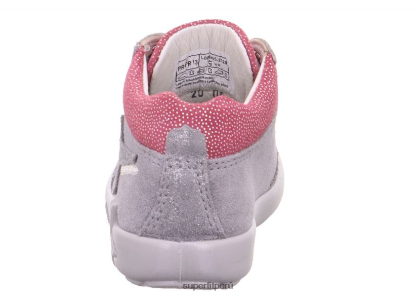 educación física Superfit bebés starlight - zapatillas bajas con cordones gris claro/morado V06L24391 zapatillas bajas