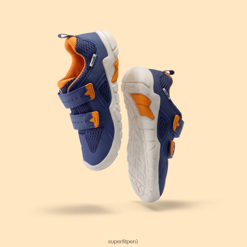 educación física Superfit bebés trace - zapatillas bajas con cierre de velcro azul/naranja V06L24540 zapatillas bajas