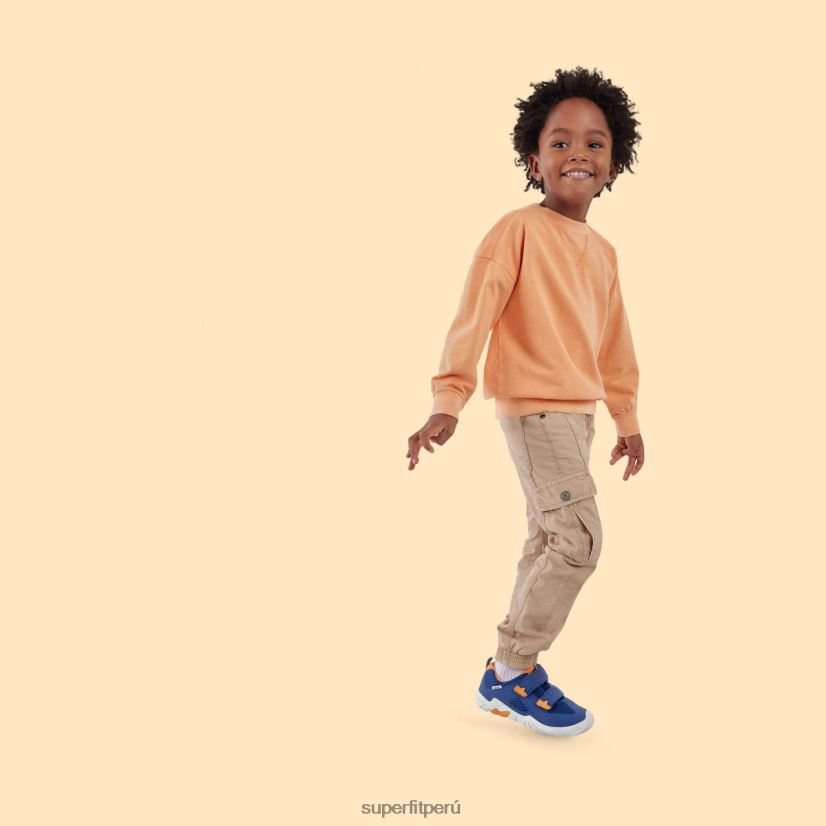 educación física Superfit bebés trace - zapatillas bajas con cierre de velcro azul/naranja V06L24540 zapatillas bajas