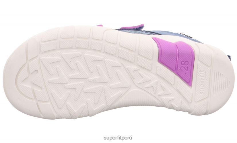educación física Superfit bebés trace - zapatillas bajas con cierre de velcro azul púrpura V06L24547 zapatillas bajas