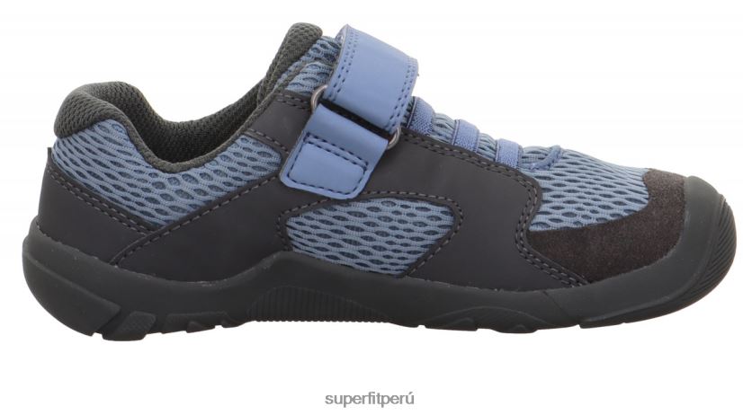 educación física Superfit bebés trace - zapatillas bajas con cierre de velcro gris azulado V06L24544 zapatillas bajas