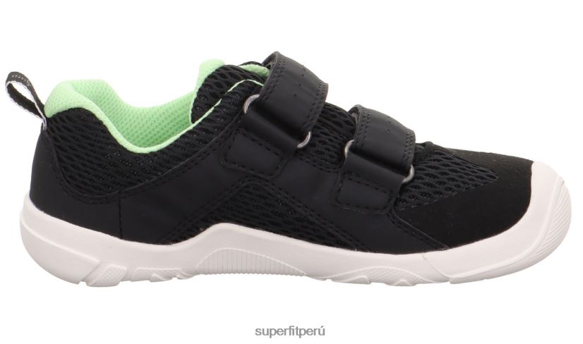educación física Superfit bebés trace - zapatillas bajas con cierre de velcro negro/verde claro V06L24546 zapatillas bajas