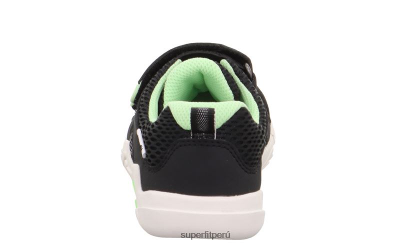 educación física Superfit bebés trace - zapatillas bajas con cierre de velcro negro/verde claro V06L24546 zapatillas bajas