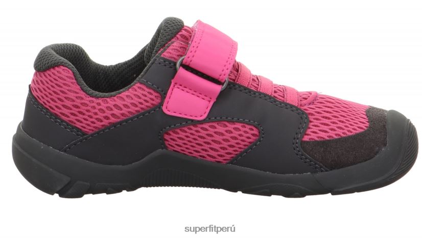 educación física Superfit bebés trace - zapatillas bajas con cierre de velcro rosa/gris V06L24545 zapatillas bajas