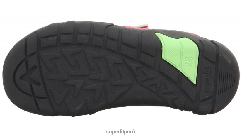 educación física Superfit bebés trace - zapatillas bajas con cierre de velcro rosa/gris V06L24545 zapatillas bajas