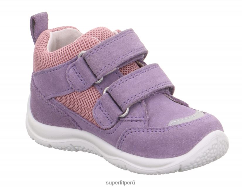 educación física Superfit bebés universe - zapatillas bajas con cierre de velcro morado/rosa V06L24254 zapatillas bajas