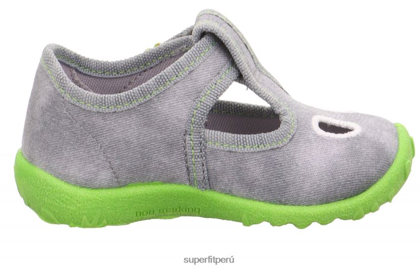 Educación física Superfit bebés manchado - zapatilla con cierre de velcro gris V06L241 zapatillas