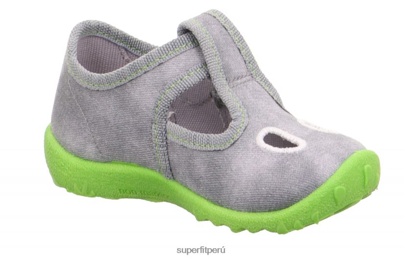 Educación física Superfit bebés manchado - zapatilla con cierre de velcro gris V06L241 zapatillas