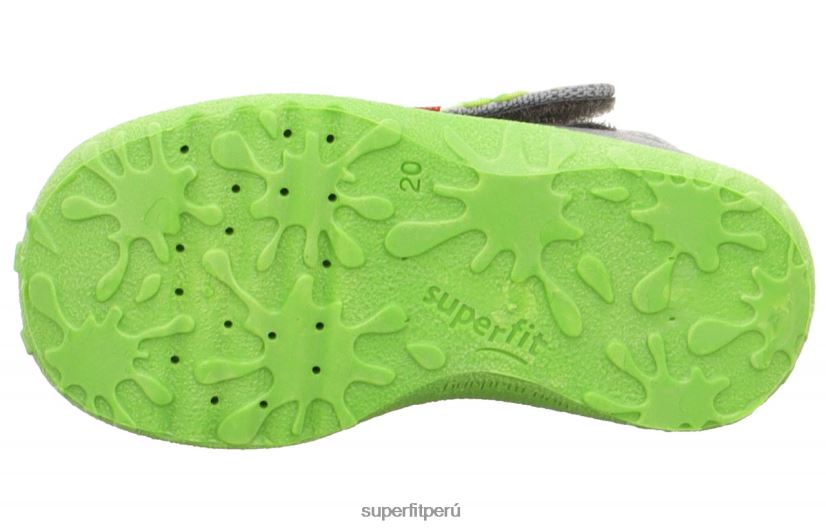 Educación física Superfit bebés manchado - zapatilla con cierre de velcro gris V06L241 zapatillas