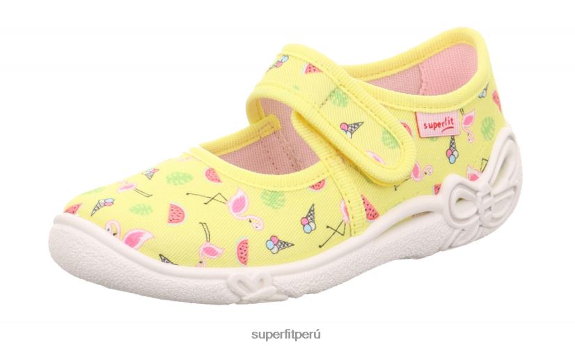 educación física Superfit bebés belinda - pantufla con cierre de velcro amarillo/multicolor V06L2492 zapatillas