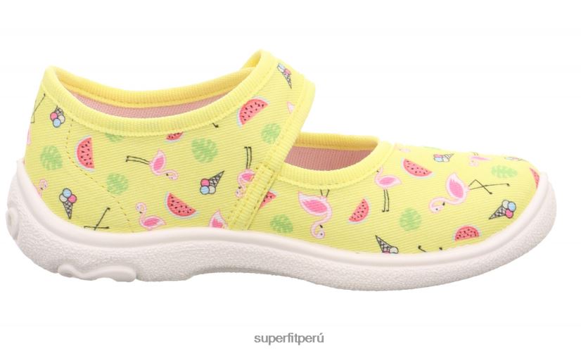 educación física Superfit bebés belinda - pantufla con cierre de velcro amarillo/multicolor V06L2492 zapatillas