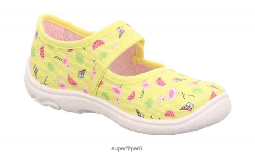 educación física Superfit bebés belinda - pantufla con cierre de velcro amarillo/multicolor V06L2492 zapatillas