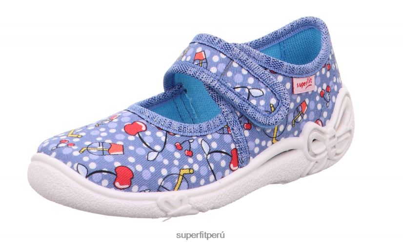 educación física Superfit bebés belinda - pantufla con cierre de velcro azul rojo V06L2413 zapatillas