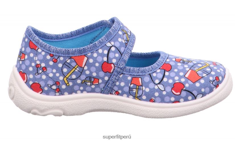 educación física Superfit bebés belinda - pantufla con cierre de velcro azul rojo V06L2413 zapatillas