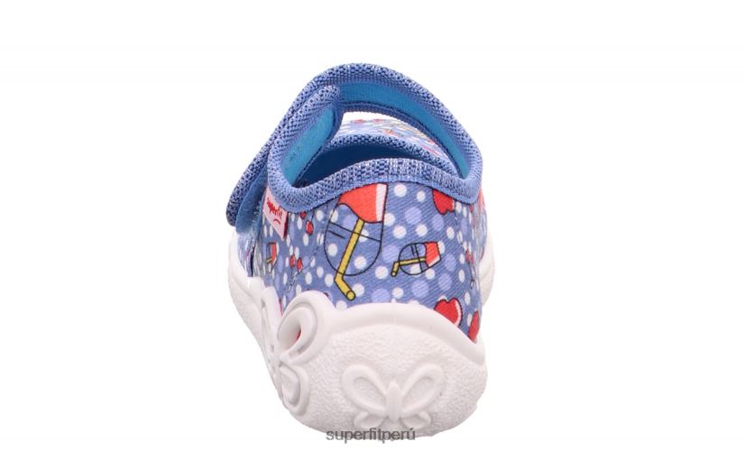 educación física Superfit bebés belinda - pantufla con cierre de velcro azul rojo V06L2413 zapatillas