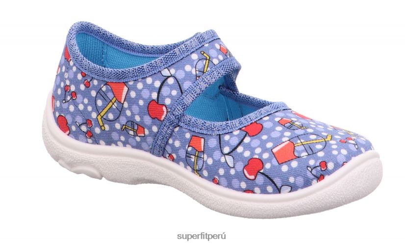 educación física Superfit bebés belinda - pantufla con cierre de velcro azul rojo V06L2413 zapatillas