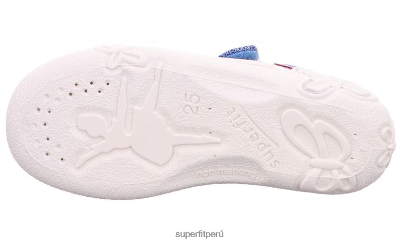 educación física Superfit bebés belinda - pantufla con cierre de velcro azul rojo V06L2413 zapatillas