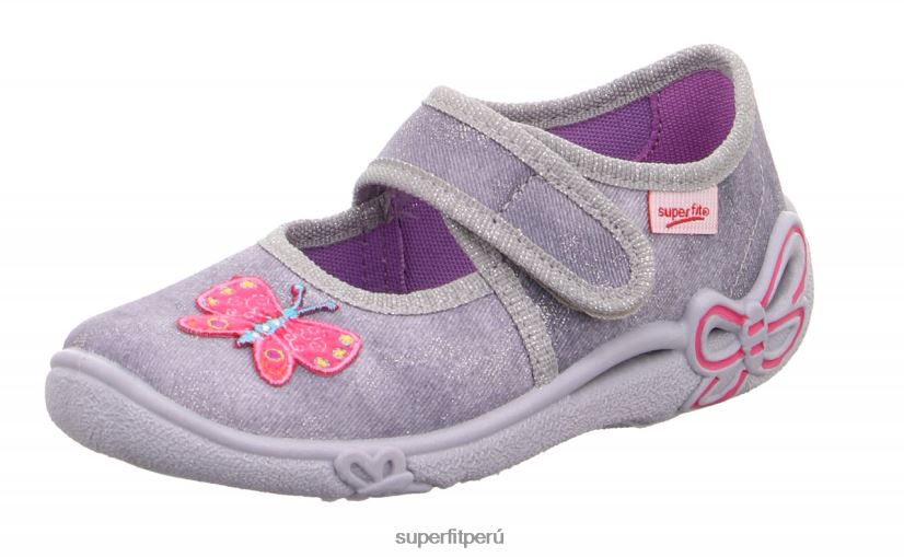 educación física Superfit bebés belinda - pantufla con cierre de velcro gris claro/rosa V06L2489 zapatillas