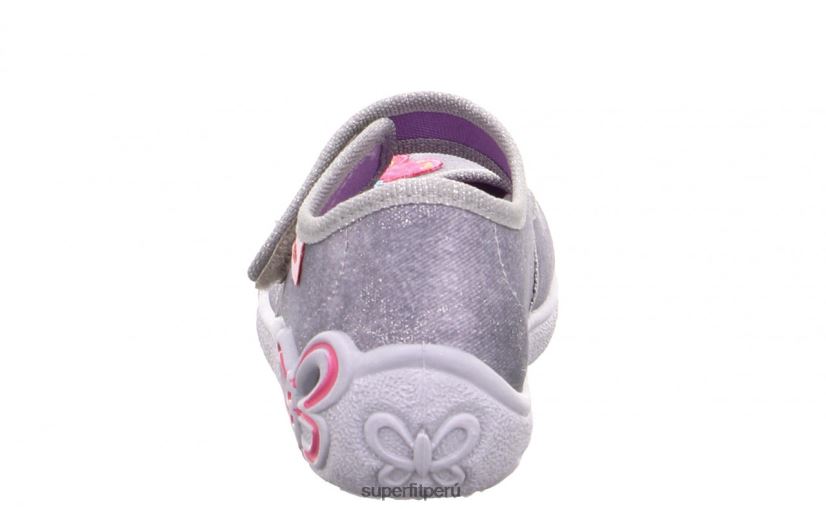 educación física Superfit bebés belinda - pantufla con cierre de velcro gris claro/rosa V06L2489 zapatillas